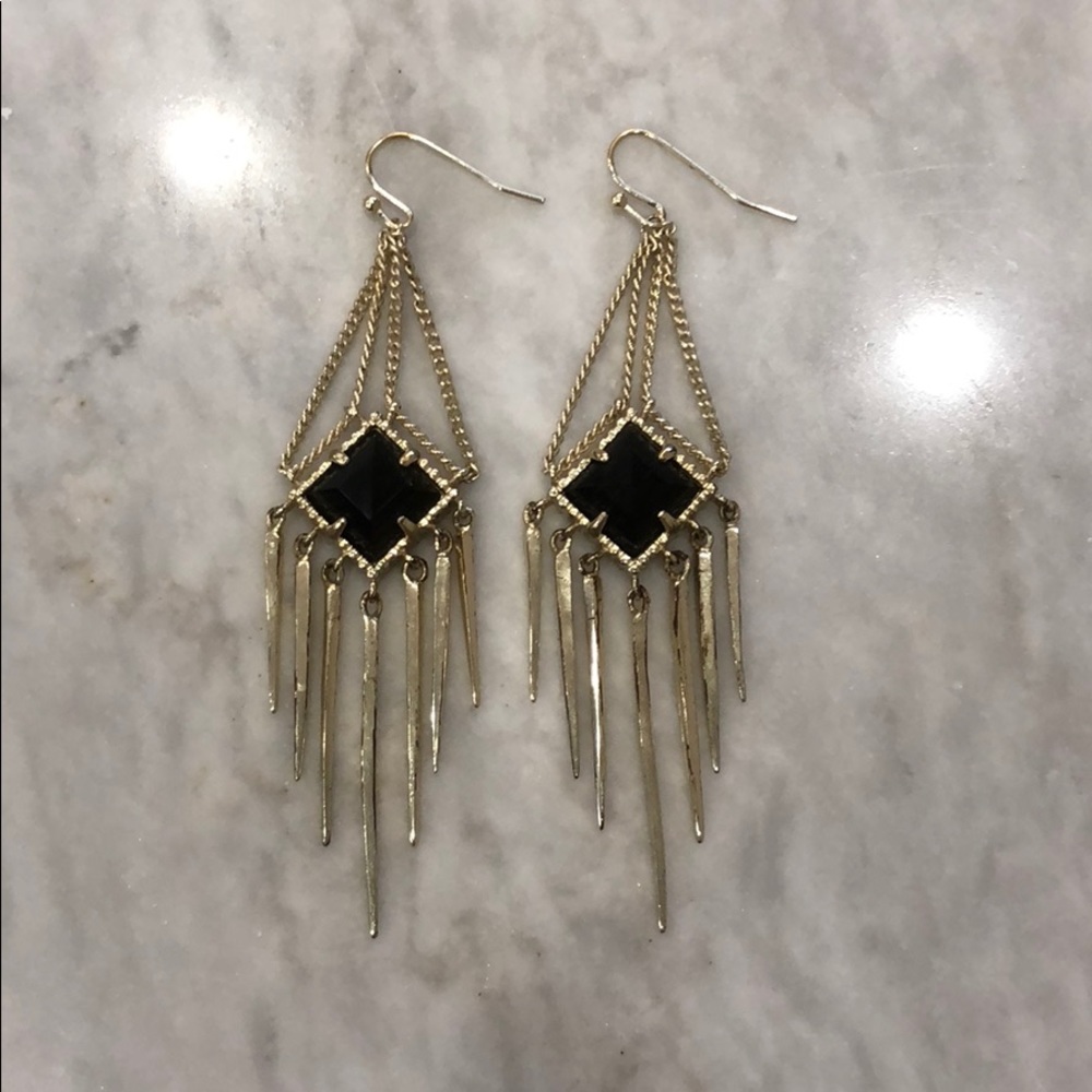 Kendra Scott Aurora earring, black cats eye